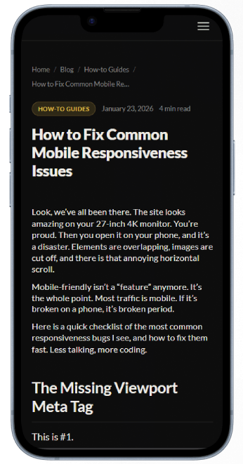 How to Fix Mobile Responsive Issues